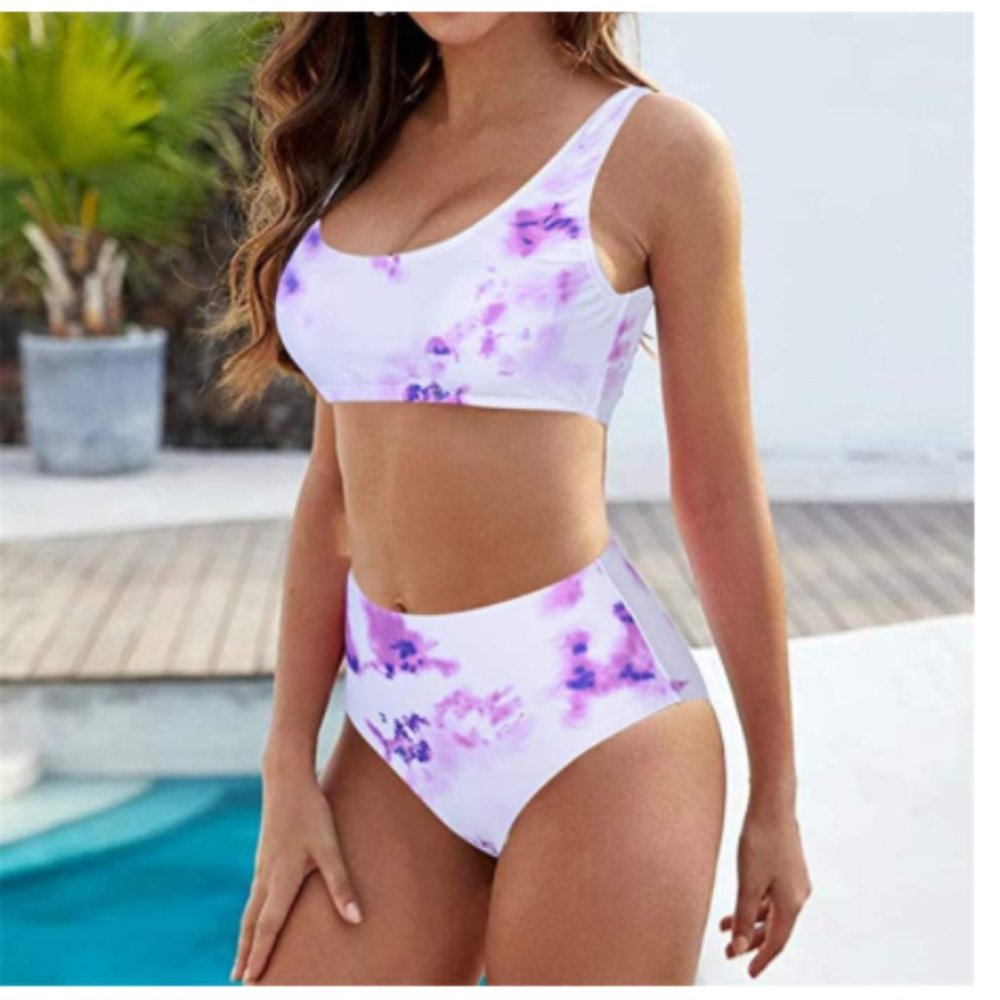 Brilliant Splash Orchid Two Piece Sporty Bikini - Picture 2 of 7
